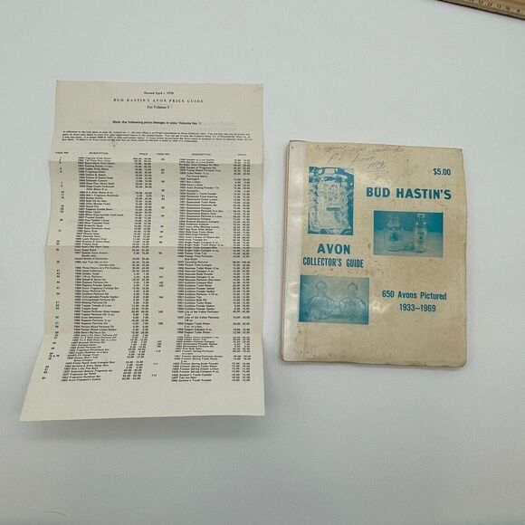 BUD HASTIN’S Avon Collector’s Guide 650 Bottles 1933–1969 Book w/ Price Sheets - Picture 5 of 12